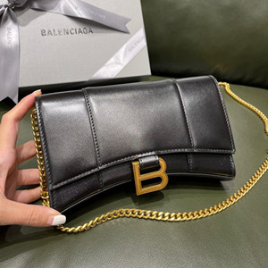 balenciaga women's hourglass wallet on chain #b656050