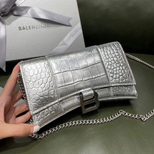 balenciaga women's hourglass wallet on chain #b656050
