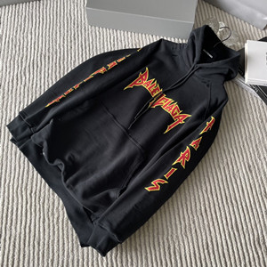 9A+ quality balenciaga metal hoodie oversized in black