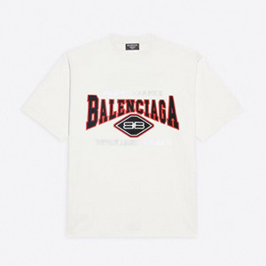balenciaga b authentic t-shirt large fit in black