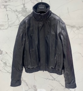 balenciaga leather jacket