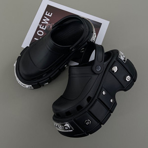 balenciaga hardcrocs sandal shoes in black