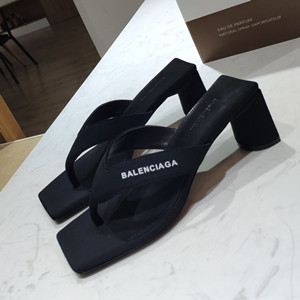 balenciaga double square 60mm open back sandal shoes
