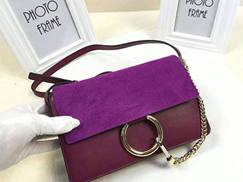chloe Faye bag leather 6 colors purple