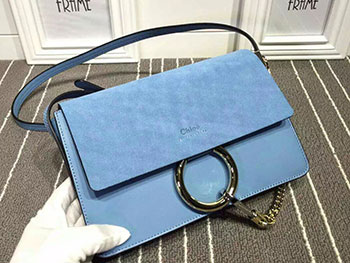 chloe Faye bag leather 6 colors blue