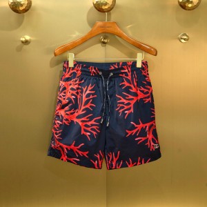 dolce & gabbana short swim trunks with coral print