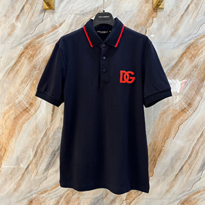 docle & gabbana cotton pique polo-shirt with dg embroidery