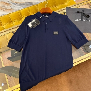 dolce & gabbana cotton pique polo- shirt with branded tag