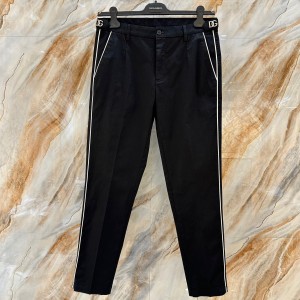 docle & gabbana stretch cotton pants with dg hardware