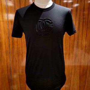 docle & gabbana cotton t-shirt with embossed dg logo