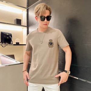 dolce & gabbana cotton t-shirt with heraldic patch