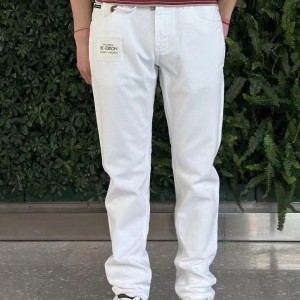 dolce & gabbana regular-fit white denim jeans