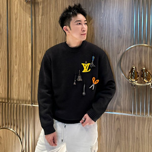 lv louis vuitton tools embroidered crewneck