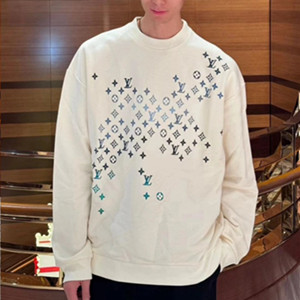 lv louis vuitton embroidered cotton sweatshirt