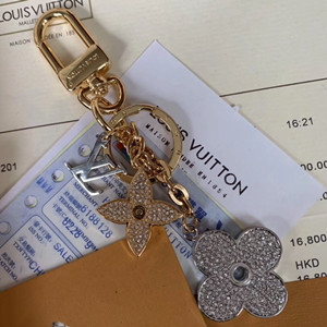 lv louis vuitton blooming flower strass bag charm and key holder #64265