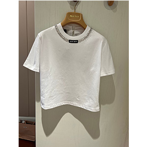 9A+ quality miumiu embroidered cotton t-shirt