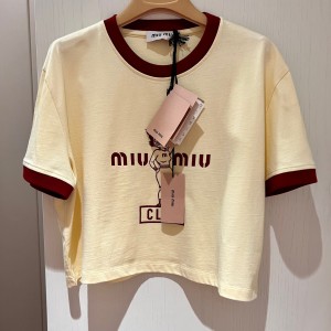 9A+ quality miumiu printed cotton t-shirt