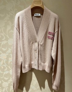 9A+ quality miumiu cashmere and silk knit cardigan