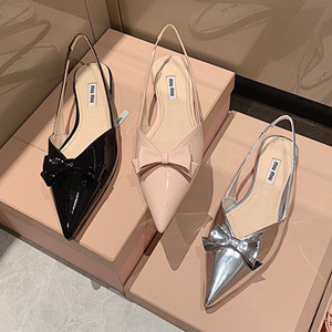 miumiu metallic technical fabric slingback ballerinas shoes