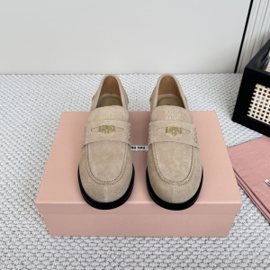 miumiu faded suede loafers shoes