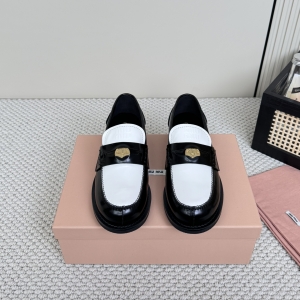 miumiu leather penny loafers shoes