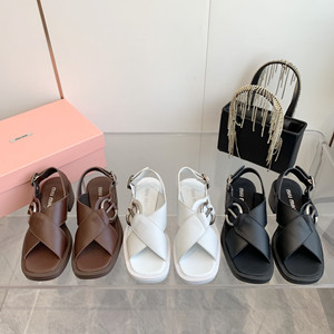 miumiu leather sandal shoes