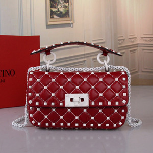 valentino 20cm small rockstud spike leather bag