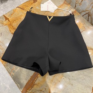 9A+ quality valentino crepe couture v gold shorts