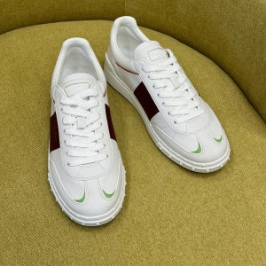 valentino upvillage sneaker in laminated calfskin with nappa calfskin leather band