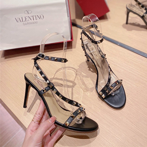 valentino 8cm rockstud calfskin sandal shoes