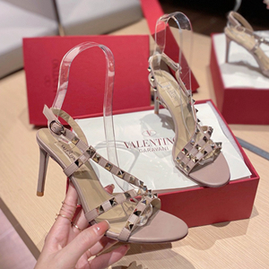 valentino 8cm rockstud calfskin sandal shoes