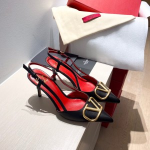 valentino 7.5cm vlogo signature calfskin slingback pump shoes