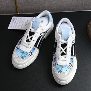 valentino vltn low-top calfskin sneakers shoes