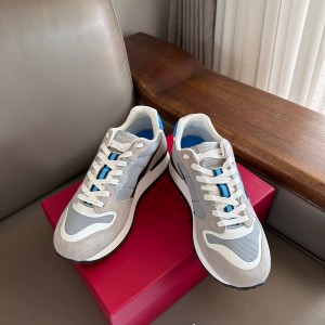 valentino vlogo pace low-top sneaker in split leather,fabric and calf leather