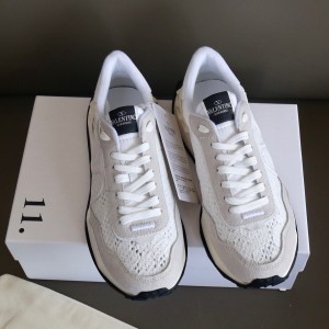 valentino lace and mesh lacerunner sneaker shoes