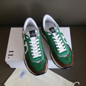 valentino lace and mesh lacerunner sneaker shoes