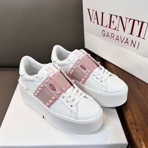 valentino flatform rockstud untitled sneaker in calfskin