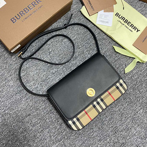burberry vintage check and leather penny bag