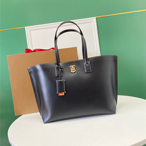 burberry medium monogram motif leather tote bag