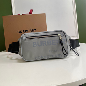 burberry logo print econyl bum bag