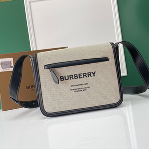 burberry small horseferry print cotton canvas messenger bag