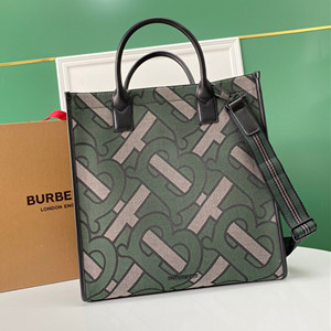 burberry monogram jacquard tote bag