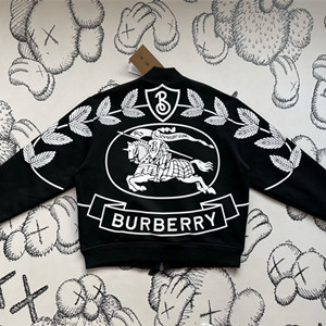 burberry ekd print cotton oversized bomber jacket