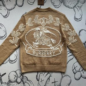 burberry ekd intarsia wool oversized cardigan