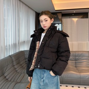 burberry cropped reversible puffer jacket