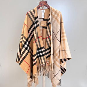 9A+ quality burberry contrast check wool cashmere cape scarf 137cm x 152cm