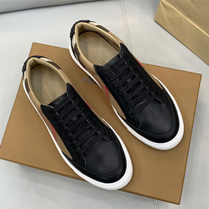 9A+ quality burberry house check and leather sneakers shoes