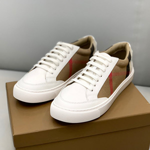 9A+ quality burberry house check and leather sneakers shoes