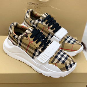 9A+ quality burberry vintage check cotton sneakers shoes