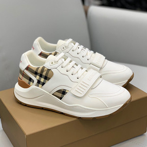 9A+ quality burberry men's leather,suede and vintage check sneakers shoes